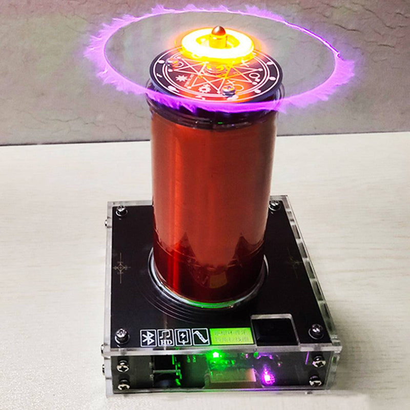 Small Bluetooth Windmill Plasma Speaker Music Tesla Coil Acrylic - stirlingkit