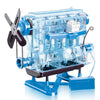 Smithsonian DIY L4 4 Cylinder Inline 4 Car Engine Assembly Model Kit STEM Science Toy Blue - stirlingkit
