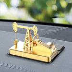 Solar Power Powered Toy Mini PumpJack Pumping Unit Model for Car Decoration - stirlingkit