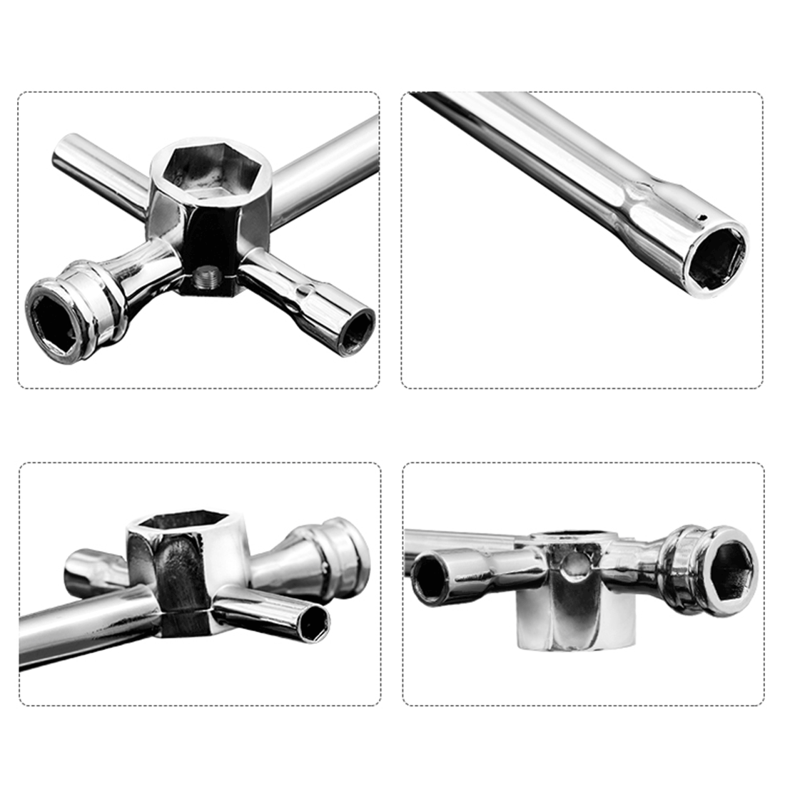 Spark Plug 4-way Cross Socket Wrench Removal Tool for Model Engine - stirlingkit