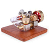 Speed-Adjustable Hot Air Sterling Engine Model with Wooden Base Science Toy - stirlingkit