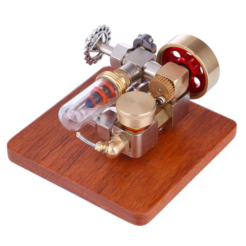 Speed-Adjustable Hot Air Sterling Engine Model with Wooden Base Science Toy - stirlingkit