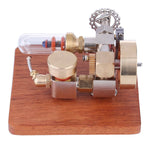 Speed-Adjustable Hot Air Sterling Engine Model with Wooden Base Science Toy - stirlingkit