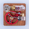 Speed-Controlled Single Cylinder Stirling Engine with Regulator Free Piston External Combustion Engine - Red - stirlingkit