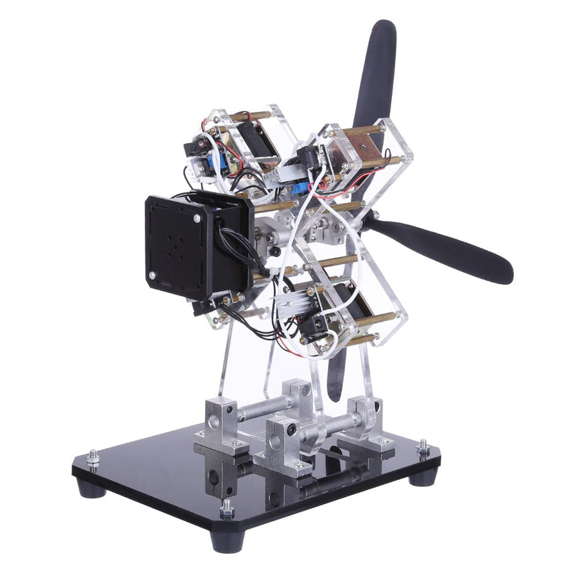 STARK-79 4-cylinder Airplane Shape Hall Sensor Engine Magnetic Engine Model - stirlingkit