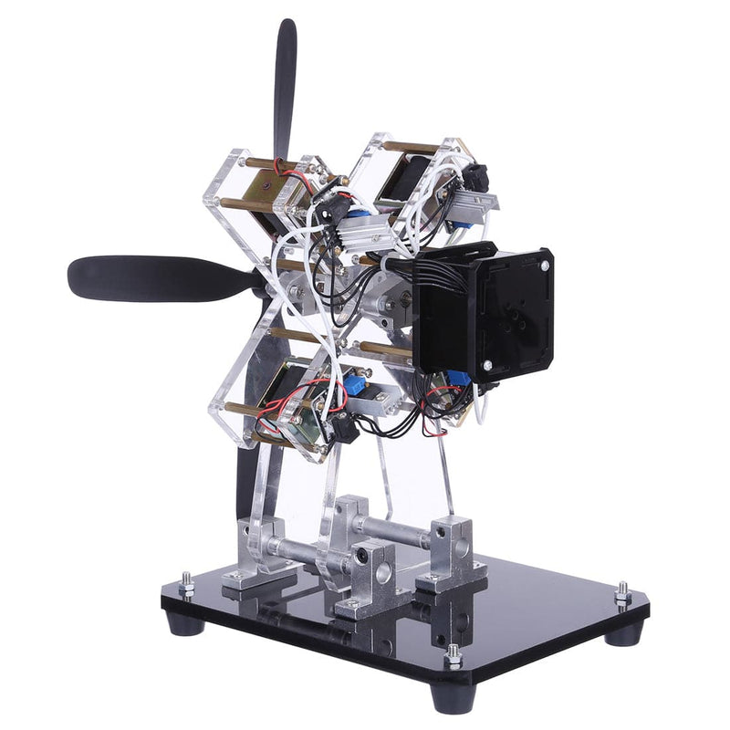 STARK-79 4-cylinder Airplane Shape Hall Sensor Engine Magnetic Engine Model - stirlingkit