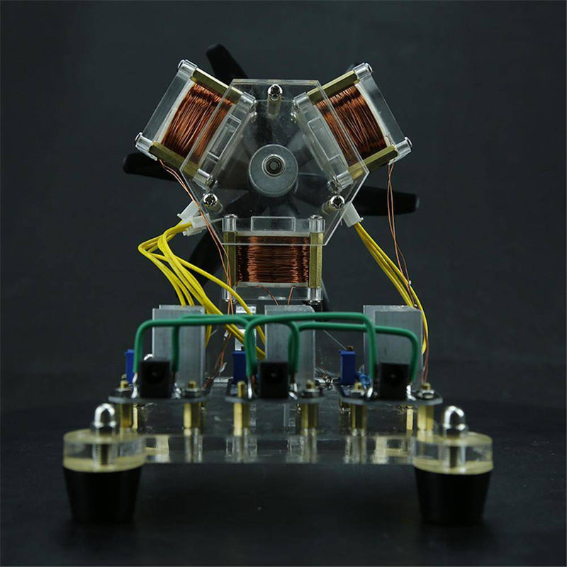 Stark Brushless Motor Hall Sensor Electric Machine Triple Coil Fan Blade High Speed DIY Physical Model - stirlingkit