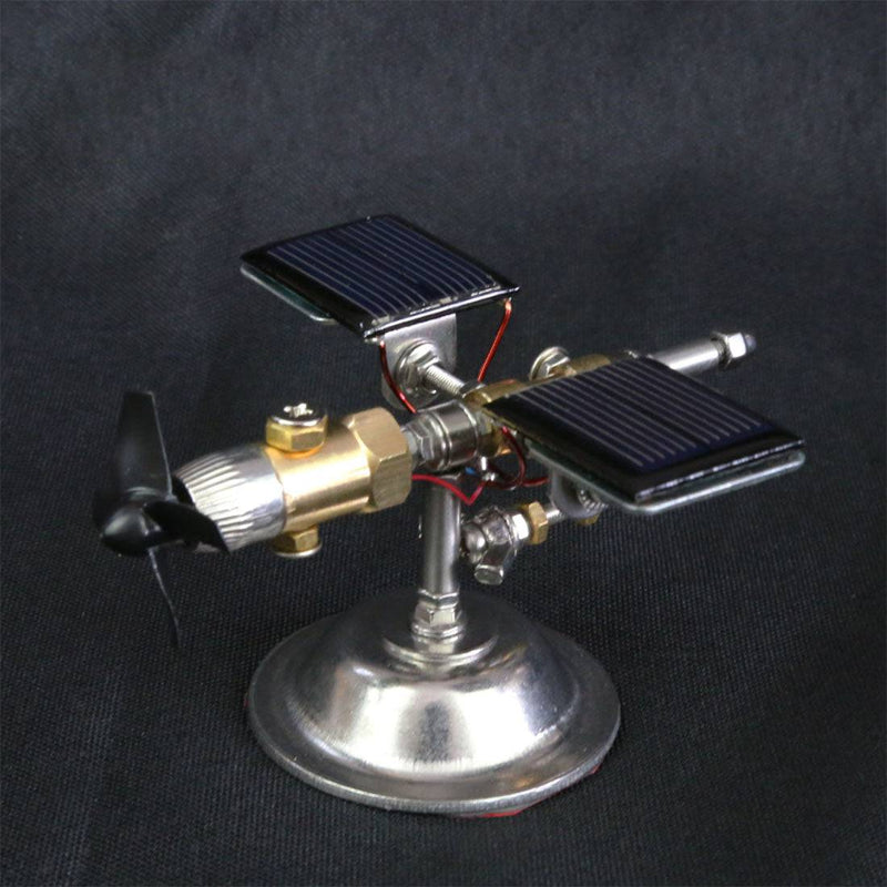 Stark Car Mount Satellite Motor Solar Toy with Sticker Scientific Physical Toy - stirlingkit