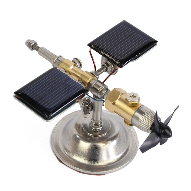 Stark Car Mount Satellite Motor Solar Toy with Sticker Scientific Physical Toy - stirlingkit