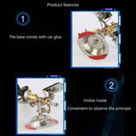 Stark Car Mount Satellite Motor Solar Toy with Sticker Scientific Physical Toy - stirlingkit