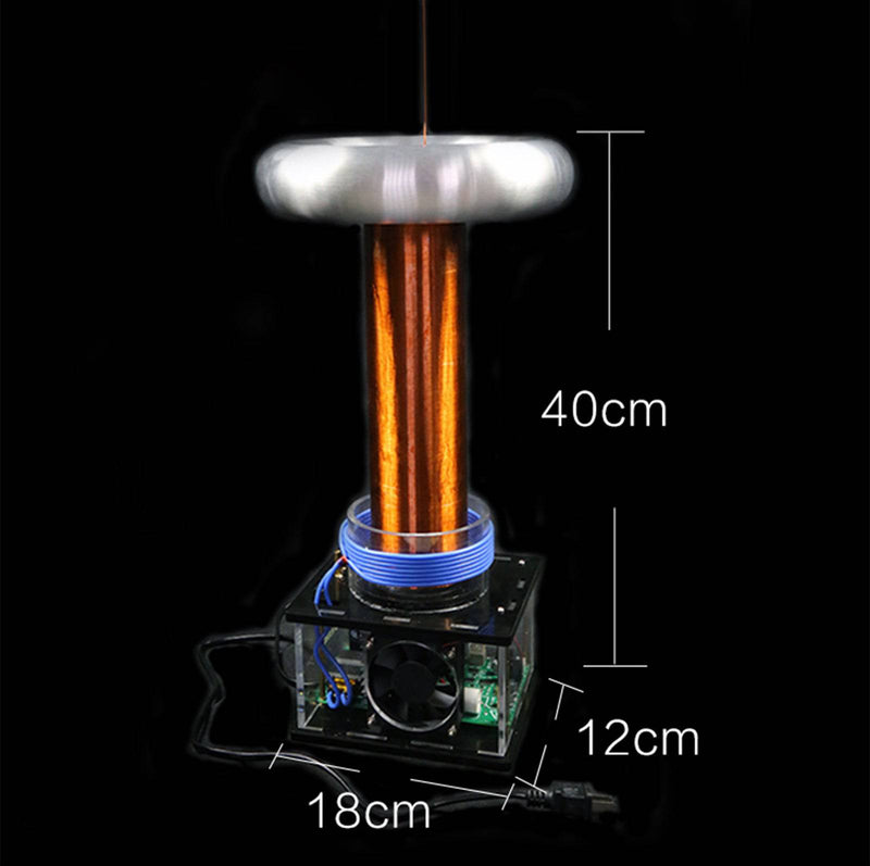 Stark 40cm Height High Voltage Inductive Arc Musical Tesla Coil Experimental Physics Toy - stirlingkit