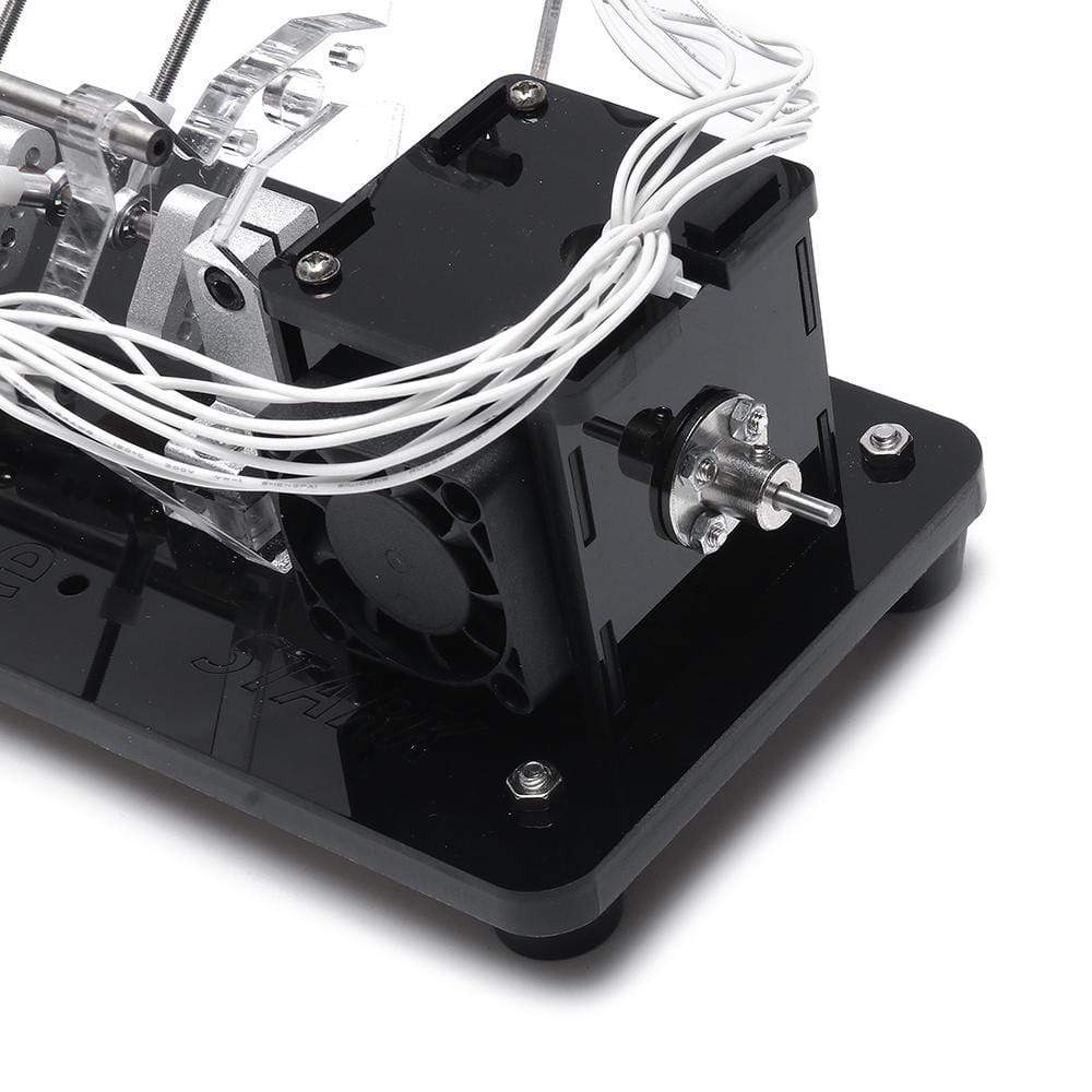 Stark Magnetic Multi Coil Car Solenoid Engine V8 Model LED Light Hall Effect Reciprocating Electromagnetic Motor - stirlingkit