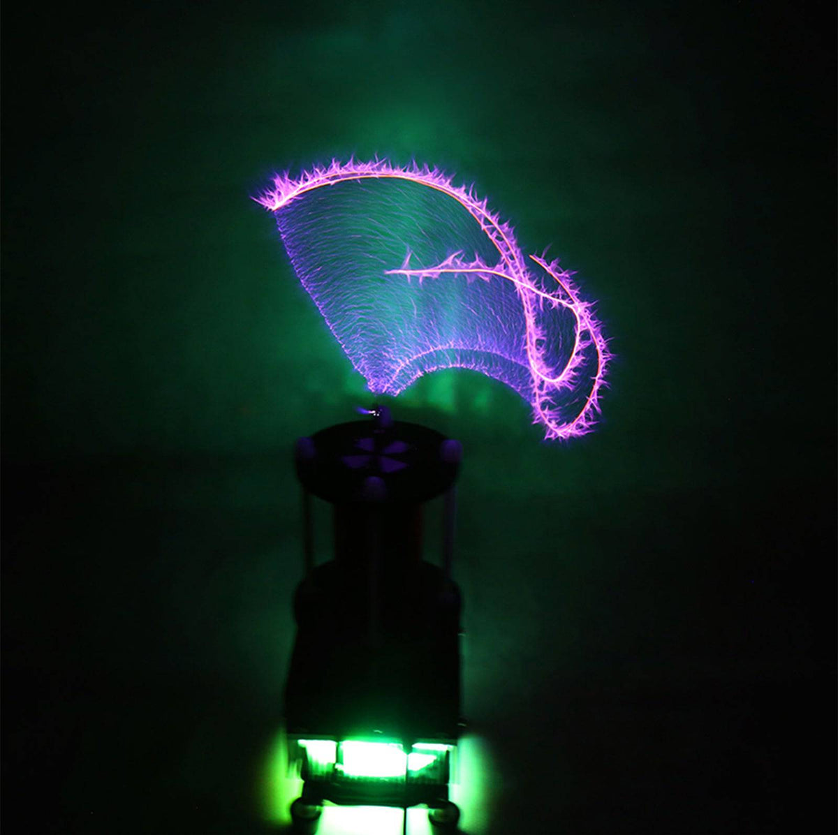 Stark Single Tube Tesla Coil with Glow Tube Musical Educational Exhibits Science Model Toy - stirlingkit