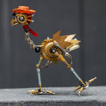 3pcs/Set Steampunk Medieval Emu Turkey  Western Cowboy Ostrich 3D Metal Assembly - stirlingkit