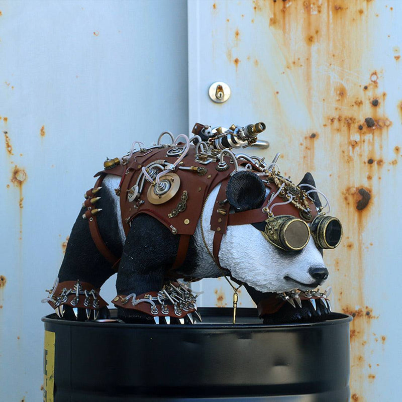 Steampunk Panda Sculpture Model Blademaster -FEatet - stirlingkit