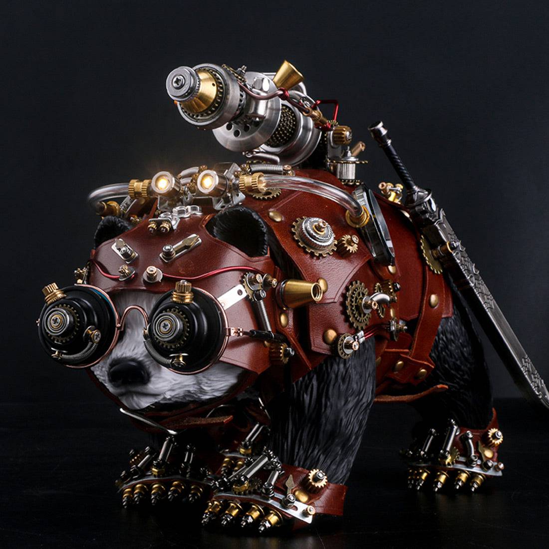 Steampunk Panda Sculpture Model Blademaster -FEatet - stirlingkit