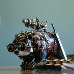 Steampunk Panda Sculpture Model Blademaster -FEatet - stirlingkit