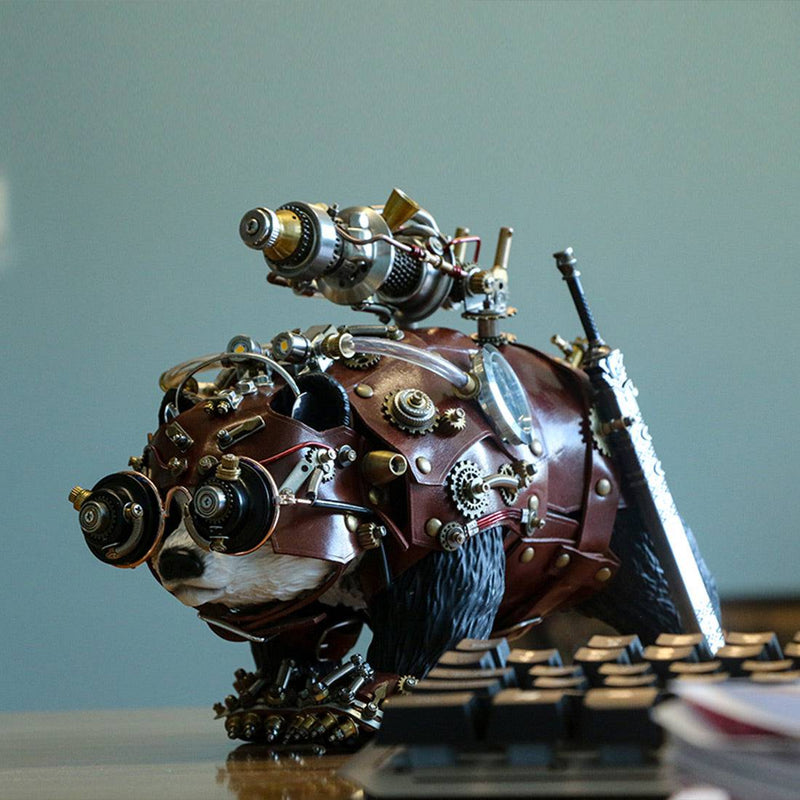 Steampunk Panda Sculpture Model Blademaster -FEatet - stirlingkit