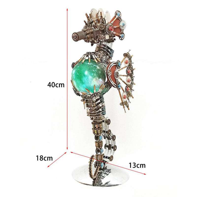 Steampunk Seahorse Model kits for Adults Firework Lamp 2100PCS - stirlingkit