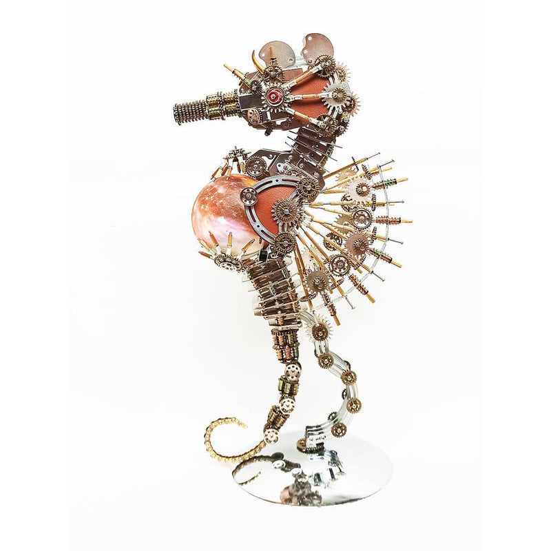 Steampunk Seahorse Model kits for Adults Firework Lamp 2100PCS - stirlingkit