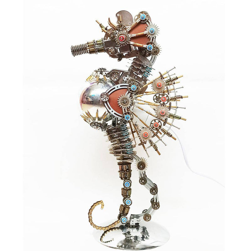 Steampunk Seahorse Model kits for Adults Firework Lamp 2100PCS - stirlingkit