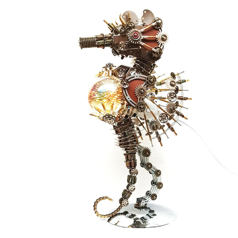 Steampunk Seahorse Model kits for Adults Firework Lamp 2100PCS - stirlingkit