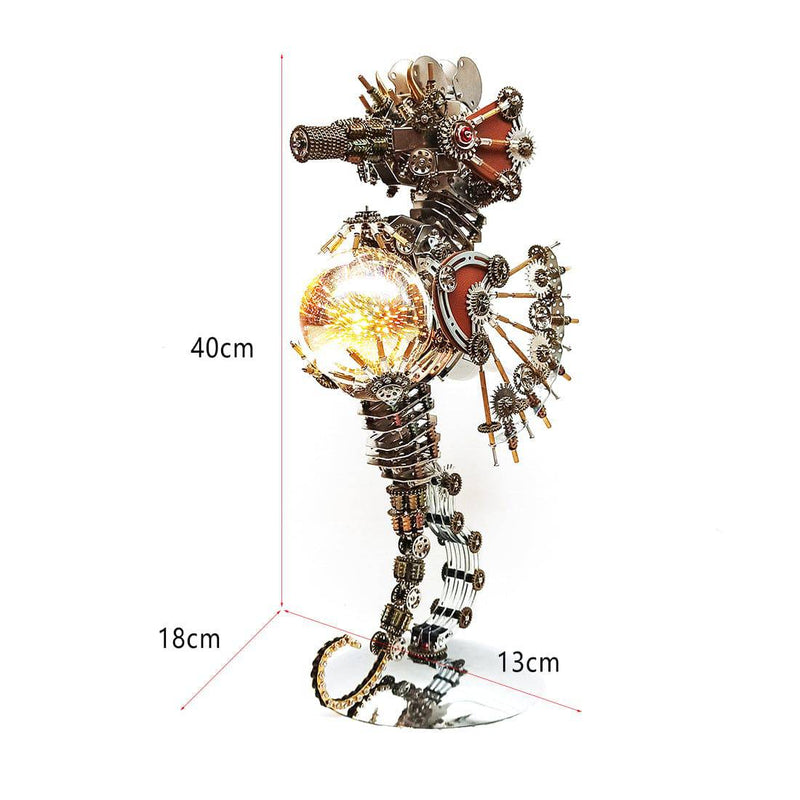 Steampunk Seahorse Model kits for Adults Firework Lamp 2100PCS - stirlingkit