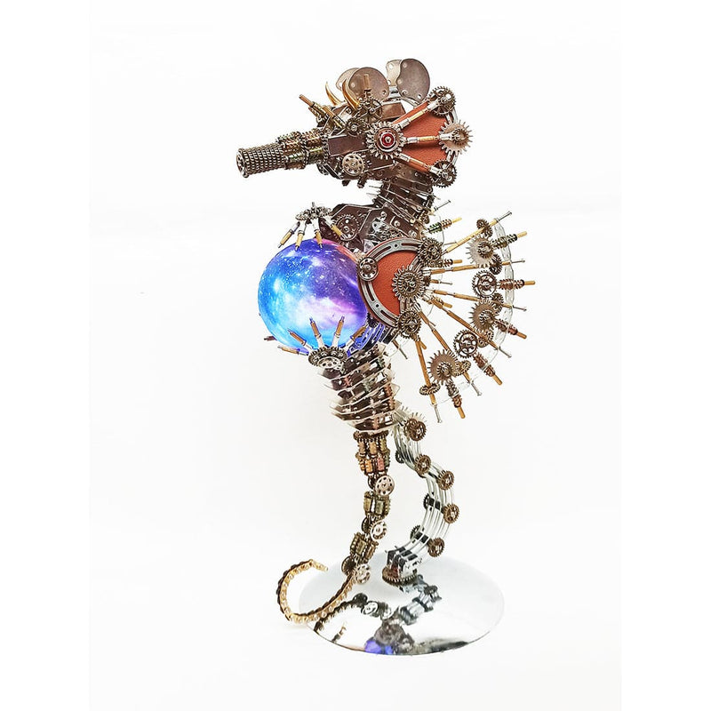 Steampunk Seahorse Model kits for Adults Firework Lamp 2100PCS - stirlingkit