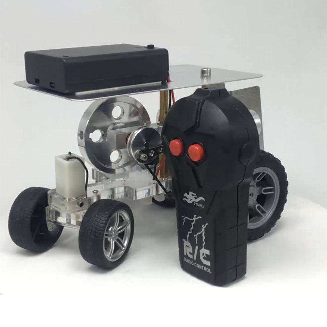 Steering Remote Control Stirling Engine Car Vehicle DIY Science Experiment Teaching - stirlingkit