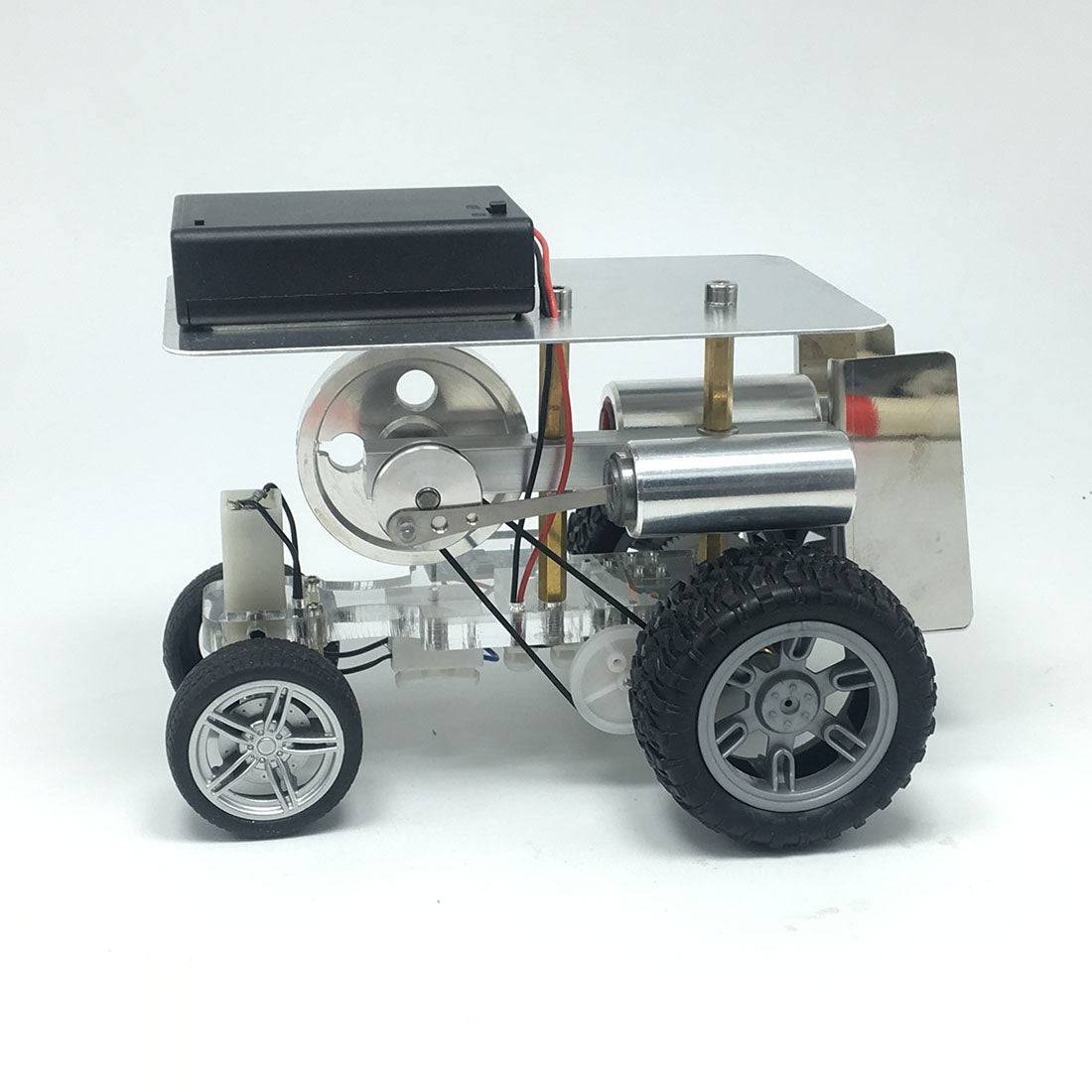 Steering Remote Control Stirling Engine Car Vehicle DIY Science Experiment Teaching - stirlingkit
