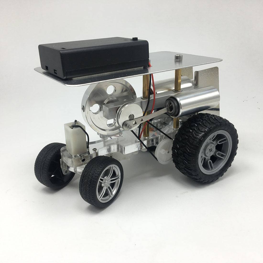 Steering Remote Control Stirling Engine Car Vehicle DIY Science Experiment Teaching - stirlingkit