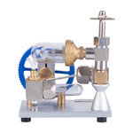 Stirling Cycle Engine Model Free Piston External Combustion with Flywheel - stirlingkit