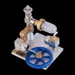 Stirling Cycle Engine Model Free Piston External Combustion with Flywheel - stirlingkit