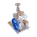 Stirling Cycle Engine Model Free Piston External Combustion with Flywheel - stirlingkit