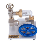 Stirling Cycle Engine Model Free Piston External Combustion with Flywheel - stirlingkit