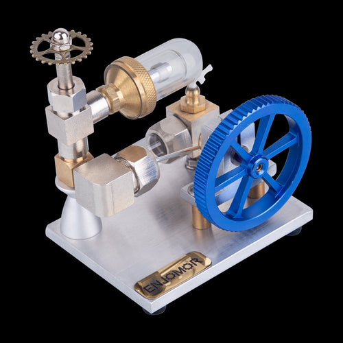 Stirling Cycle Engine Model Free Piston External Combustion with Flywheel - stirlingkit