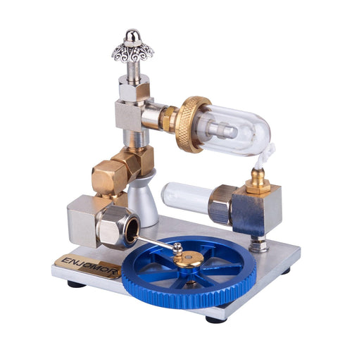 Stirling Cycle Engine Model Free Piston External Combustion with Flywheel - stirlingkit