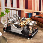 Stirling Engine Kit 2-Cylinder Parallel Bootable Micro External Combustion Engine Model - stirlingkit