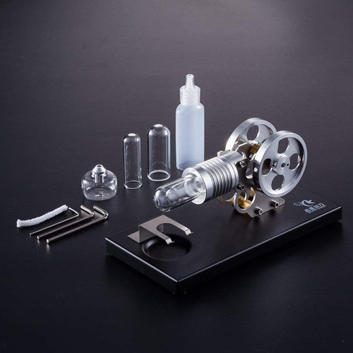 Stirling Engine Kit DIY Manson Engine Stem Steam Model Set With Metal Baseplate - stirlingkit