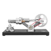 Stirling Engine Kit DIY Metal Cylinder With 4Pcs LED Light Black Metal Baseplate Stem Steam Model Set - stirlingkit