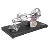 Stirling Engine Kit DIY Metal Cylinder With 4Pcs LED Light Black Metal Baseplate Stem Steam Model Set - stirlingkit