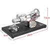 Stirling Engine Kit DIY Metal Cylinder With 4Pcs LED Light Black Metal Baseplate Stem Steam Model Set - stirlingkit