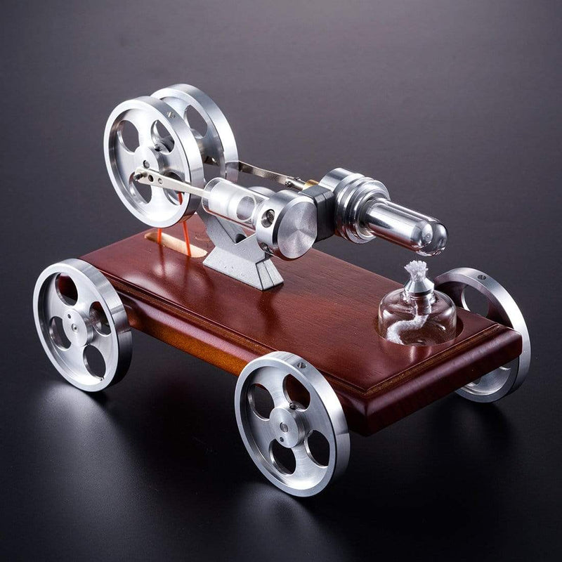 Stirling Engine Kit DIY Stirling Engine Car Model Kit With Solid Wood ...