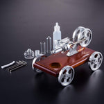 Stirling Engine Kit DIY Stirling Engine Car Model Kit With Solid Wood Baseplate - stirlingkit