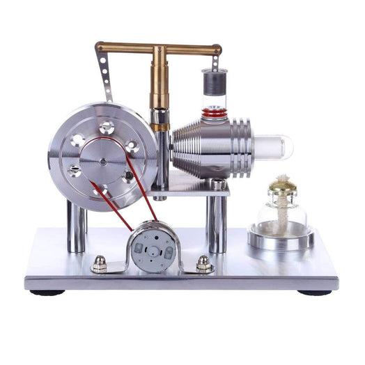 Stirling Engine Kit Hot Air Engine Motor Model Educational Toy Electricity Generator Colorful LED - stirlingkit
