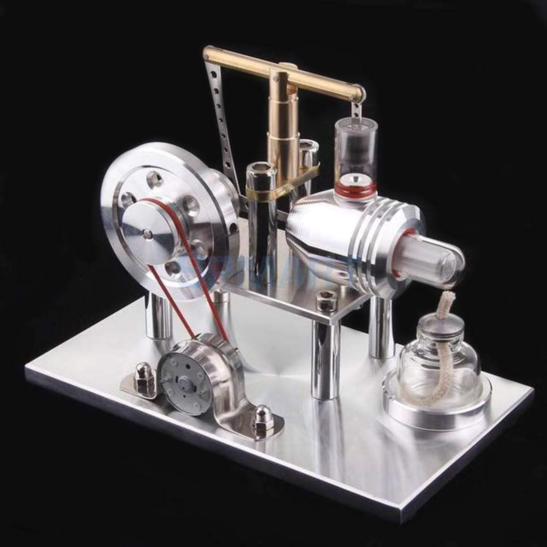 Stirling Engine Kit Hot Air Engine Motor Model Educational Toy Electricity Generator Colorful LED Stirlingkit