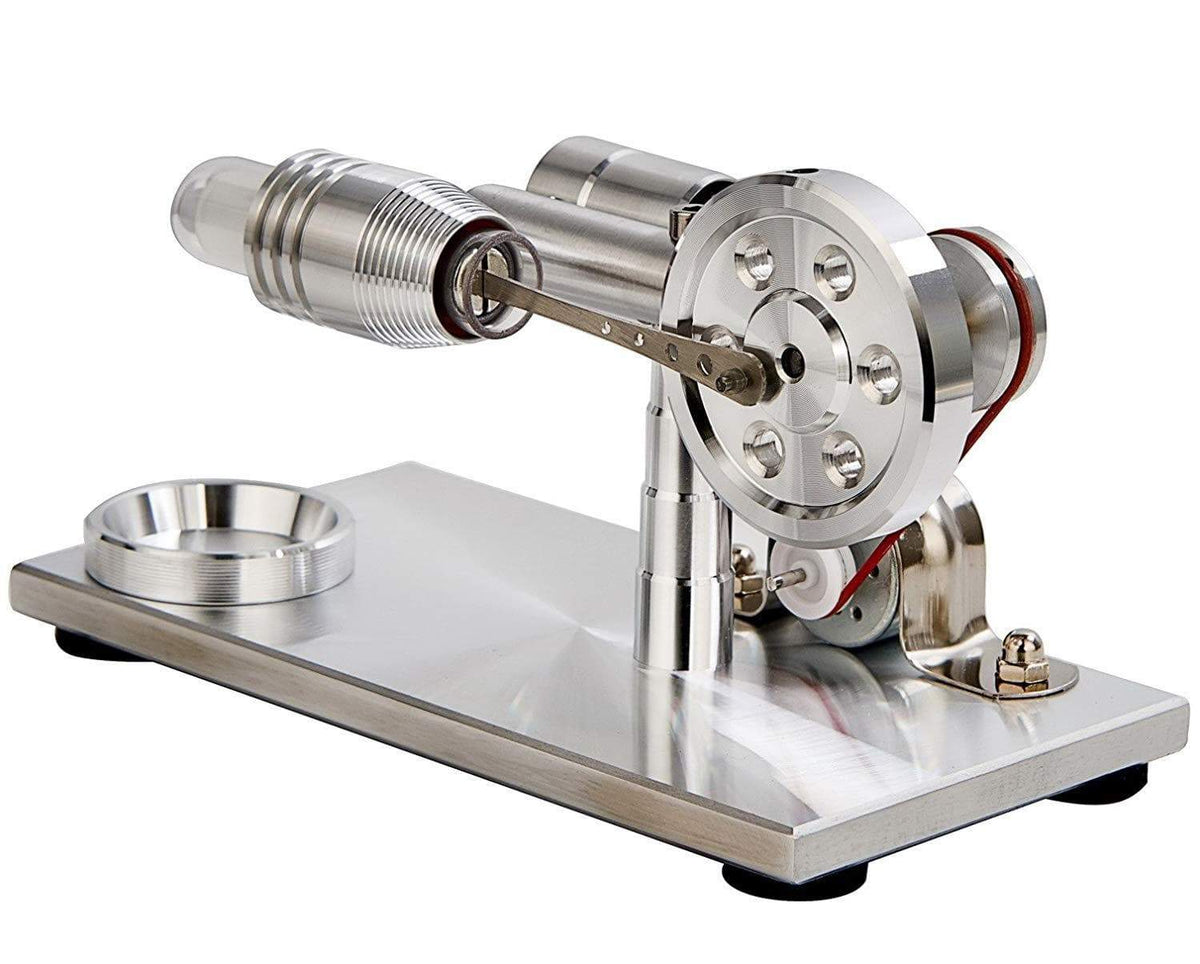Stirling Engine Kit Mini DIY Model Hot Air Quartz Cylinder Steam Powered Toy Physics Experiment - stirlingkit