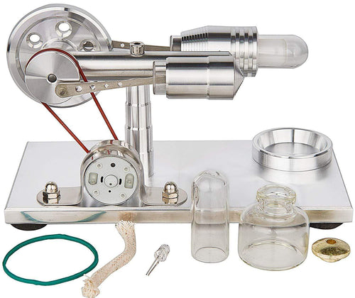 Stirling Engine Kit Mini DIY Model Hot Air Quartz Cylinder Steam Powered Toy Physics Experiment - stirlingkit