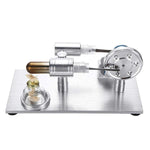 Stirling Engine Kit Model Metal External Combustion With Light Bulb Developmental Toy - stirlingkit