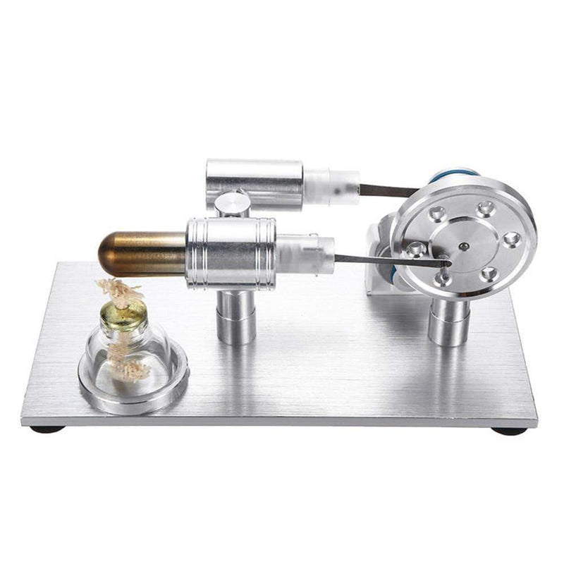 Stirling Engine Kit Model Metal External Combustion With Light Bulb Developmental Toy - stirlingkit